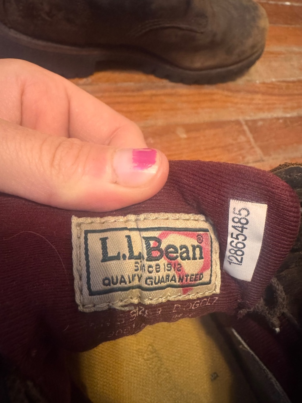 vintage L.L.Bean men's all-leather work/hiking boots size 9 likely from the late - Picture 2 of 8